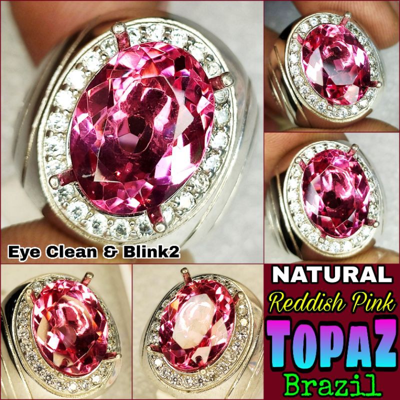 NATURAL REDDISH PINK TOPAZ BRAZIL MEMO Bkn Sapphire Blue Yellow Star Ruby Padparadscha