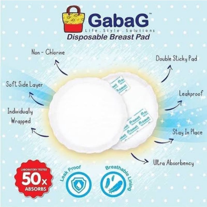 GABAG Classic Breastpad Disposable Breast Pads Classic 30 dan 60 pcs