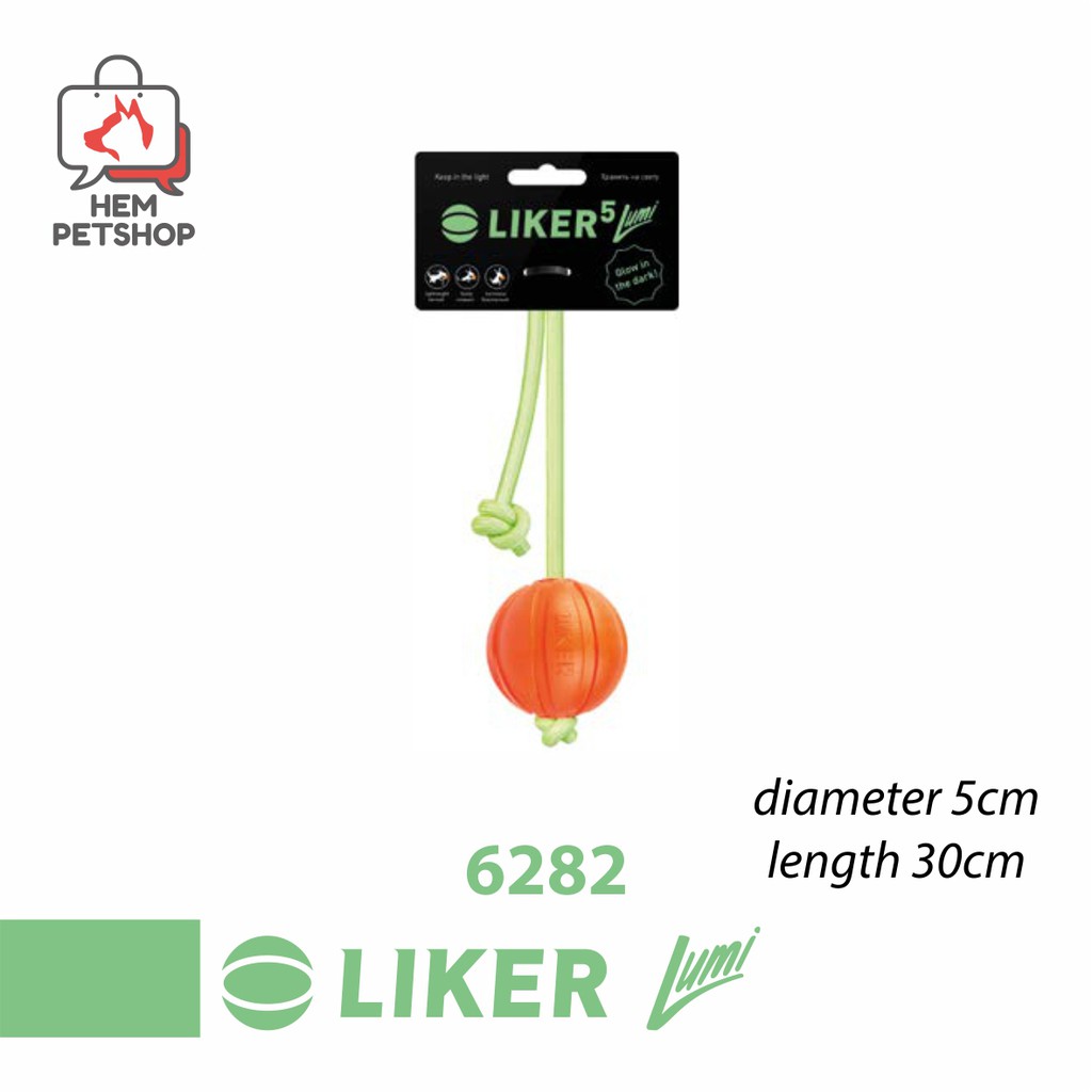 mainan anjing Liker Lumi 6282 - Diameter 5 - Dog ball toy