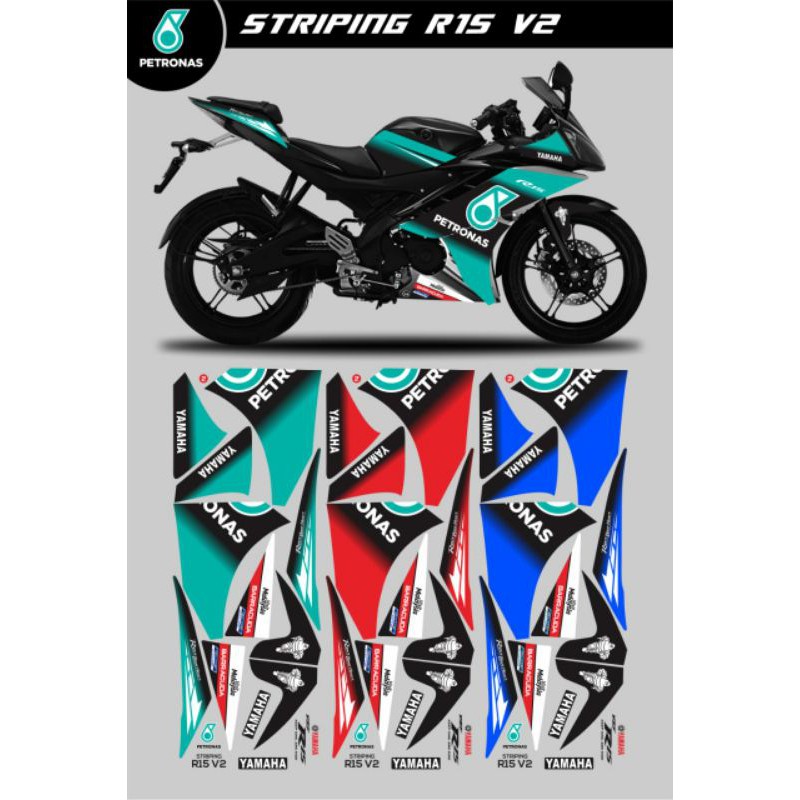 STRIPING STIKER YAMAHA R15 V2 PETRONAS VISIT MALAYSIA