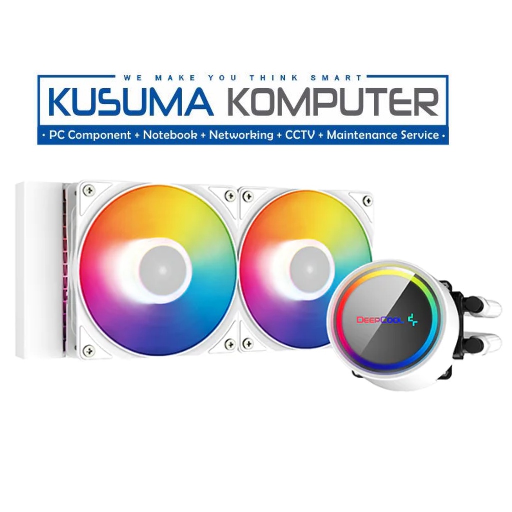 Deepcool GAMMAXX L240 ARGB White Liquid CPU Cooler Support LGA 1700