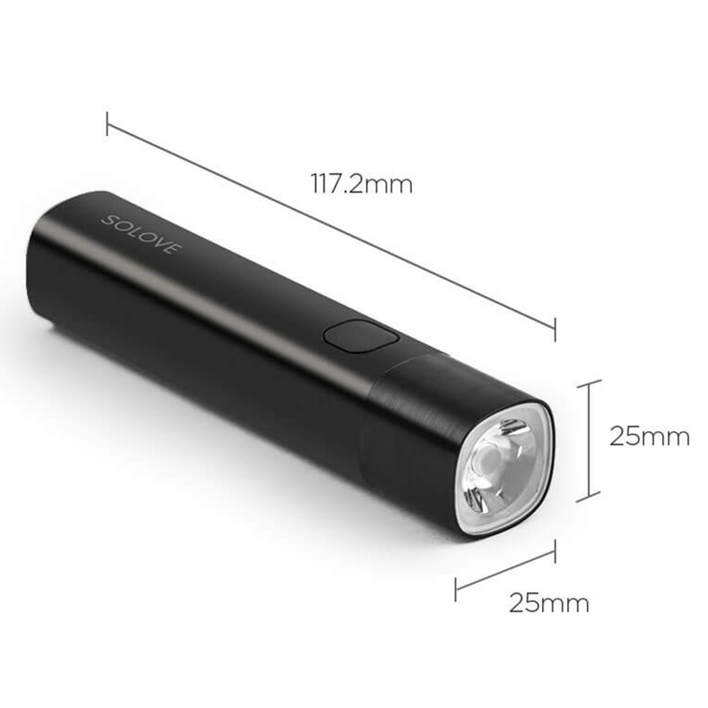 SOLOVE X3s - Senter Portabel 258 Lumens - Bisa Jadi Powerbank 3000mAh