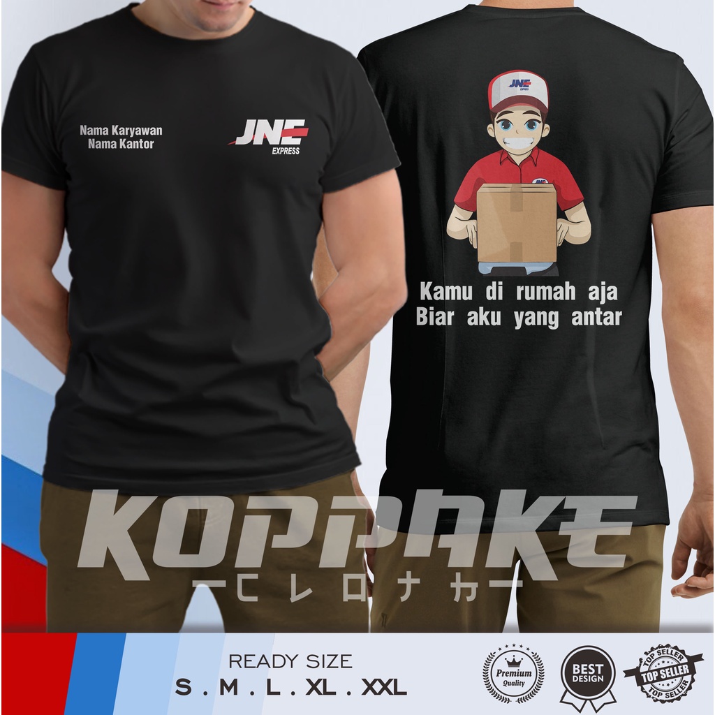 Kaos JNE Express Joni Maskot Request Nama Karyawan dan Kantor Baju Perusahaan