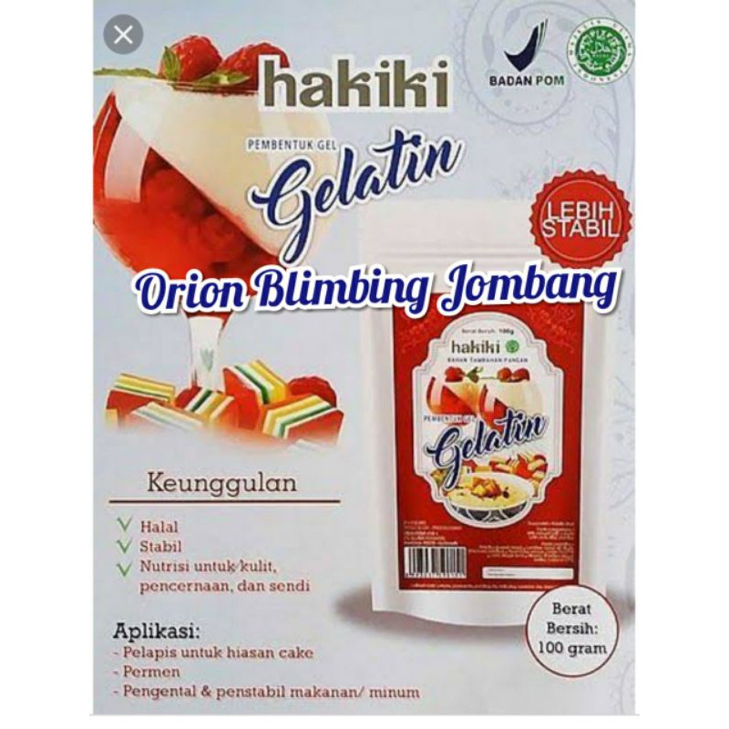 

gelatin netto 100 grm pcs