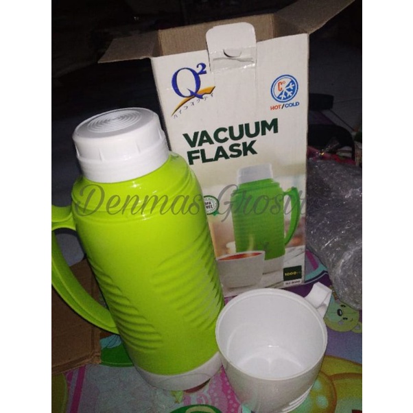 (COD) Termos Vacum Flash 1 liter Q2 / Termos Air Panas dan Dingin FREE BUBBLE/ Termos 1000ml dan 500ml / Termos Kaca Murah