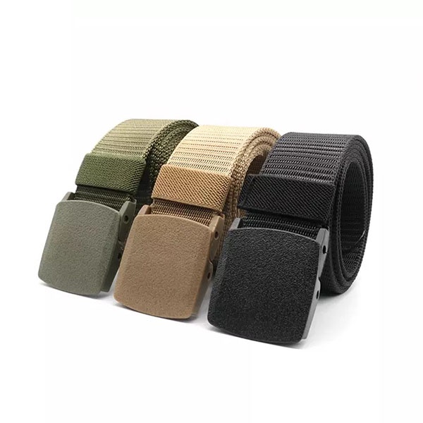 Ikat Pinggang Tactical Nylon Canvas / Sabuk Kanvas Pria Wanita Import / Tactical Army Men Belt Buckle / TS-81