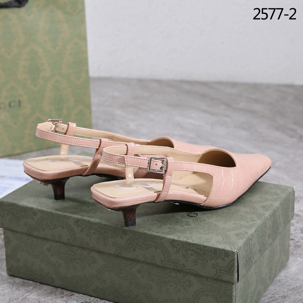 Slingback Croco Pumps #2577-2