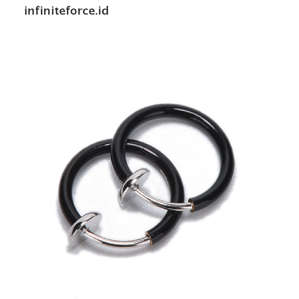 Infiniteforce.id 2pcs / Set Anting Tusuk Klip On Wanita Gaya Punk