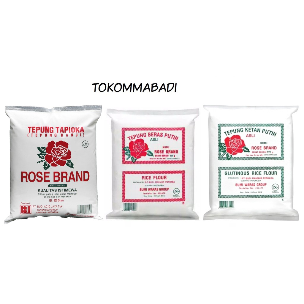 

ROSE BRAND Tepung Tapioka / Tepung Beras / Tepung Ketan 500gr