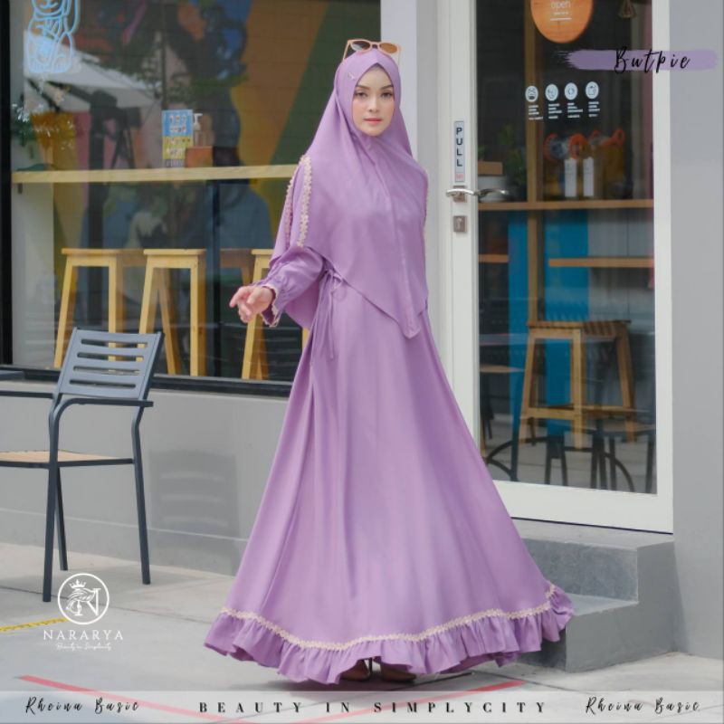 READY STOK GAMIS RHEINA SYARI BY NARARYA