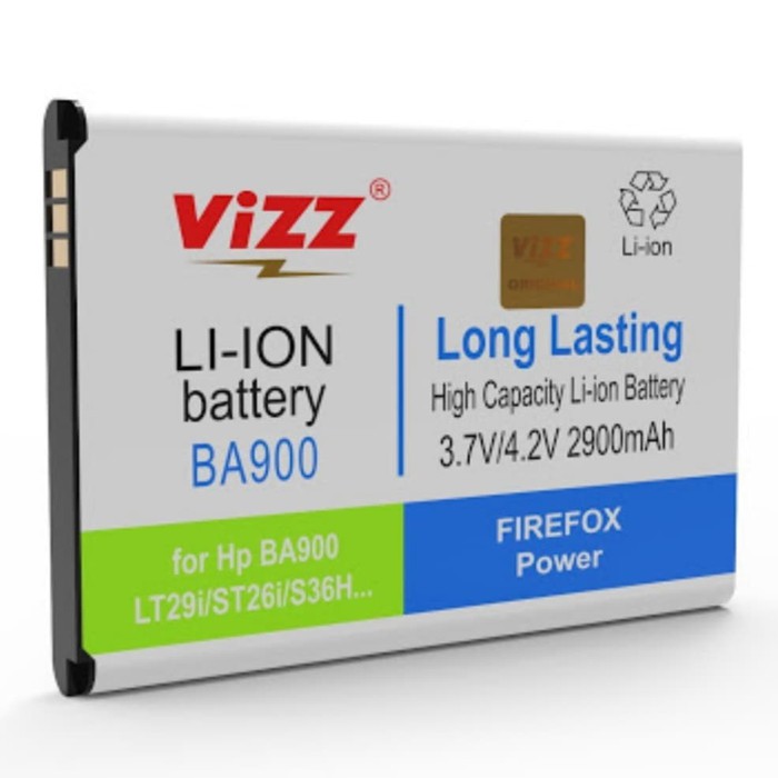 Vizz Double Power Battery Batre Baterai Vizz Sony BA900  TX M L E1 J BA-900 BA 900