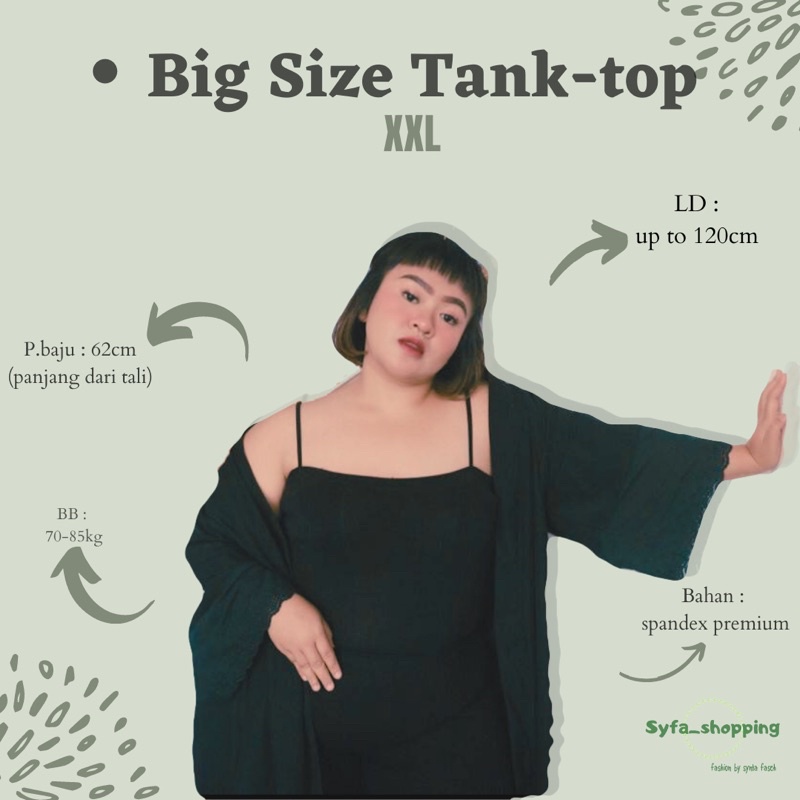 Big Size Tanktop Kemben/Tanktop Jumbo/Tanktop Tali kecil
