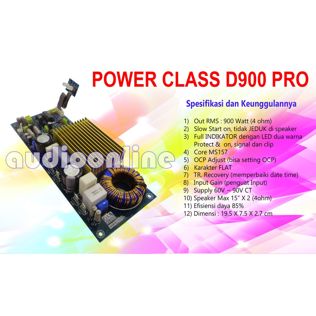 Amplifier CLASS D900 PRO OXAAUDIO