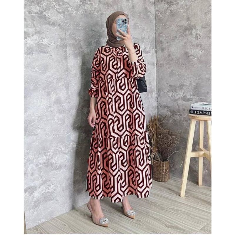 Gamis Jumbo Ld 120 Rayon Tie Dye | Gamis Busui Bumil Rayon Super Ivoni Lee