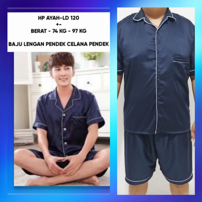 Baju Tidur couple pria dan wanita hotpant / cewek / cowok / satin polos pasangan stelan