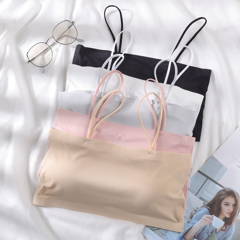 SEXYLADIES Bralette Ice silk tube bra seamless wanita croptop busa tanpa kawat croptop import