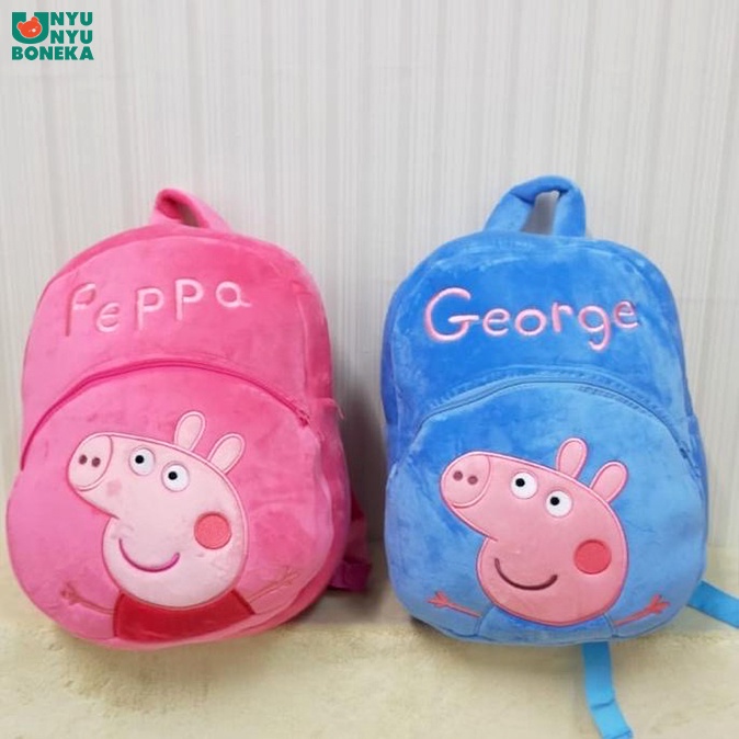 tas ransel anak peppa george pig babi animal backpack sekolah