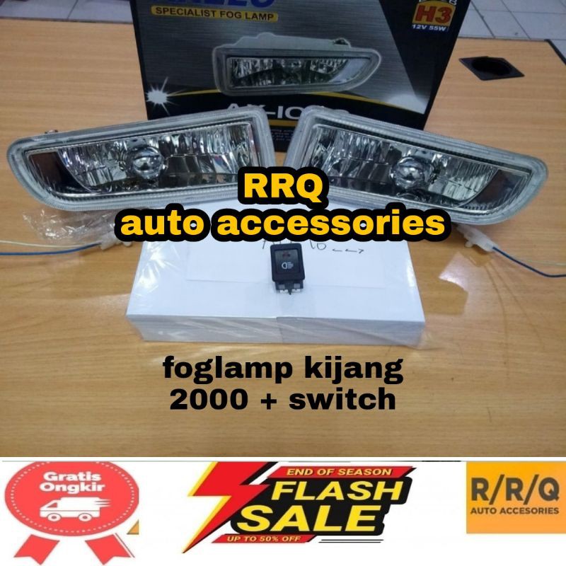 foglamp kijang 2000 2001 2002 lampu kabut kijang + switch complite