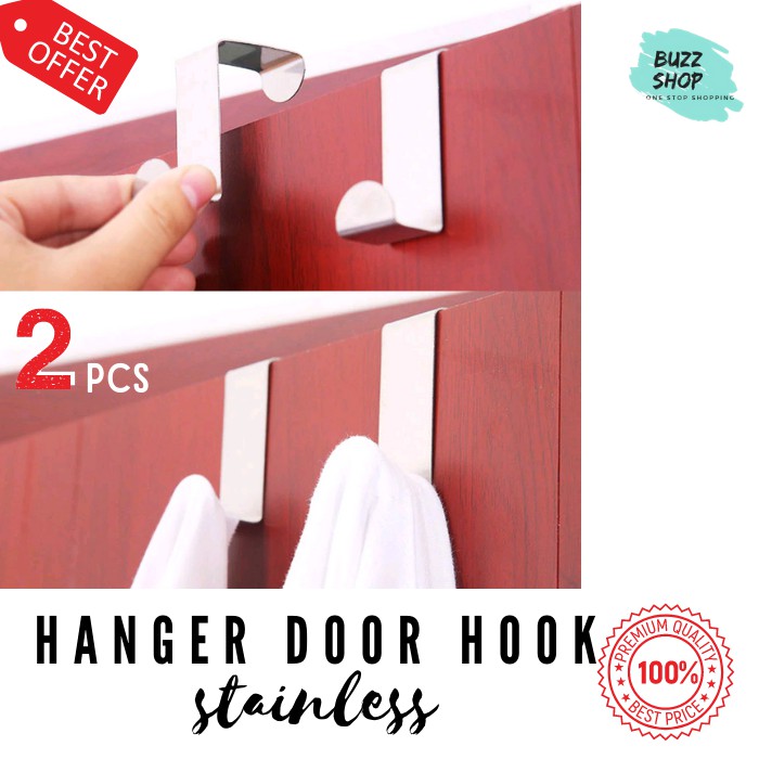 GANTUNGAN STAINLESS 2pcs/ GANTUNGAN BAJU HANDUK CELANA / Kaitan Hanger Pintu