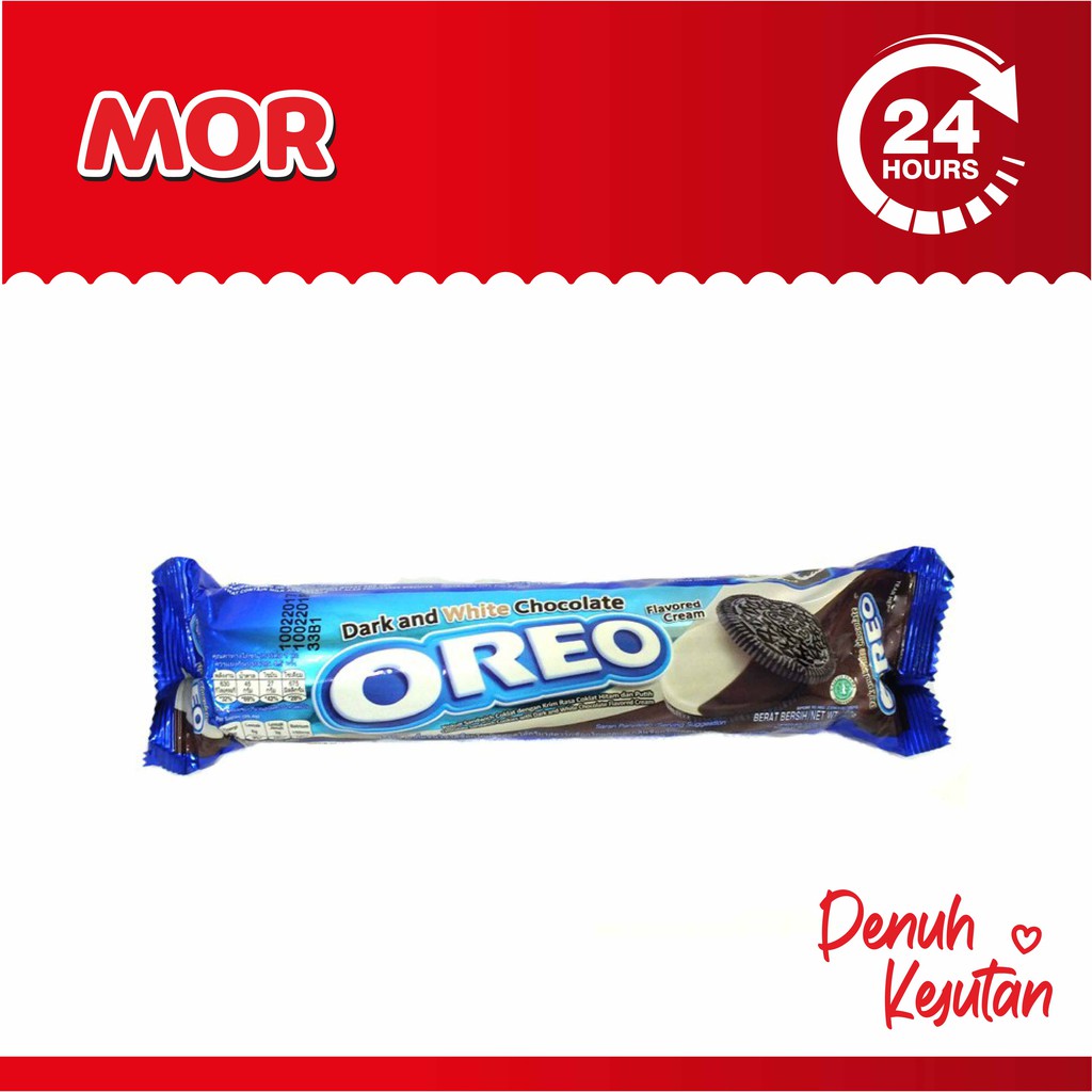 

OREO Dark & White Chocolate Cream Biskuit Krim Cokelat Putih 119 gr