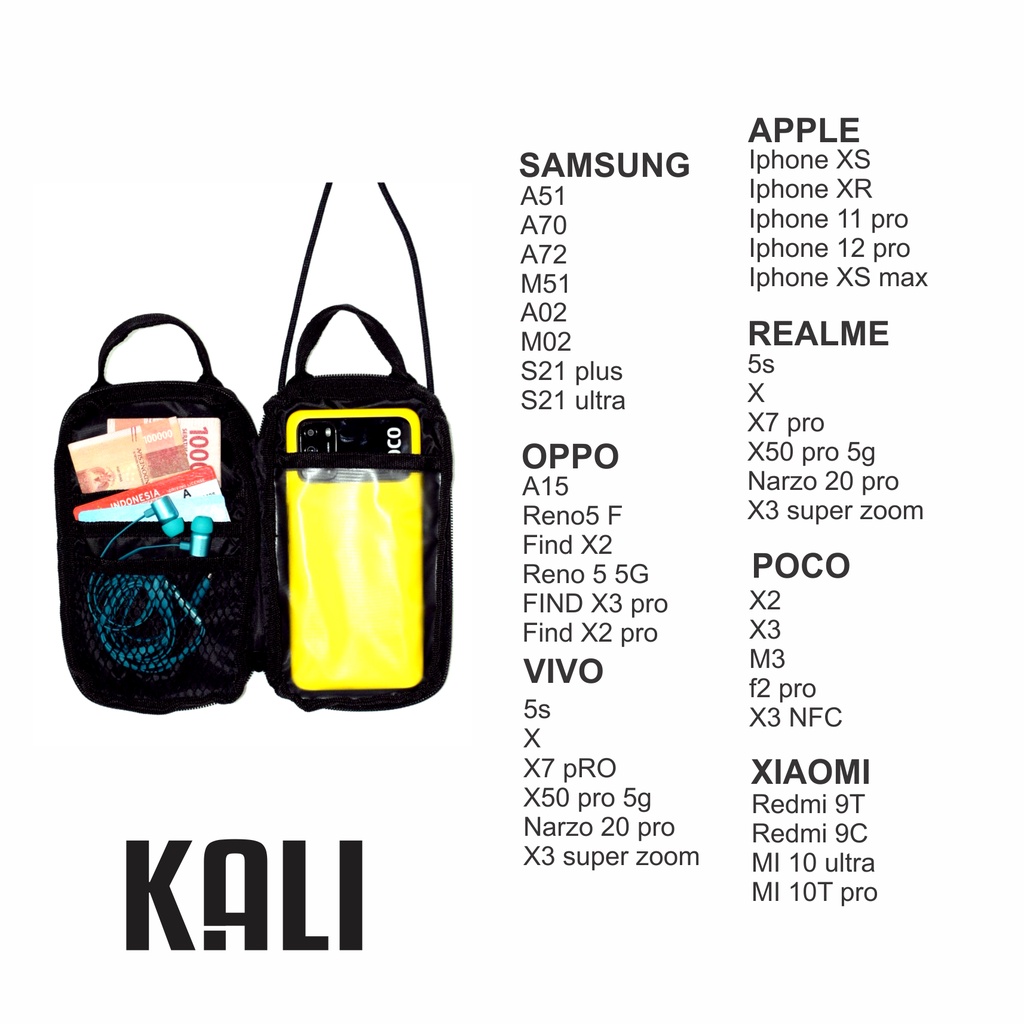 Sling Phone Pouch Wallet batik // Hanging Wallet Motif // Card Holder Dompet Kartu Pria Wanita // Sling Bag Mini By KALI