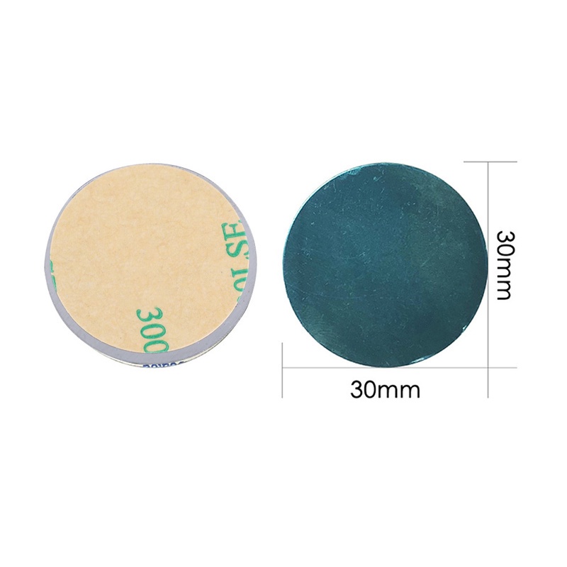 3pcs Piringan Besi Magnetik 30x0.3mm Dengan Perekat Untuk Holder Handphone