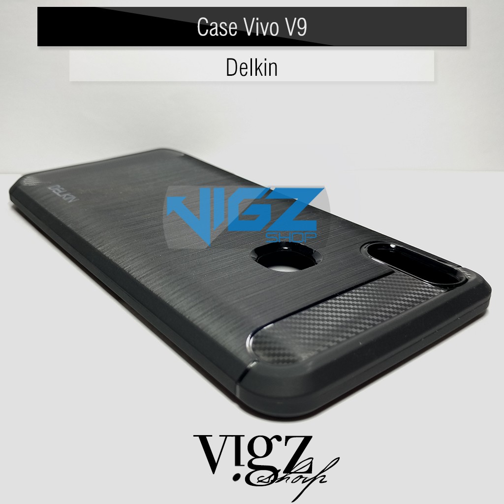 Case Softcase Vivo V9 Carbon Fiber Slim Delkin Original