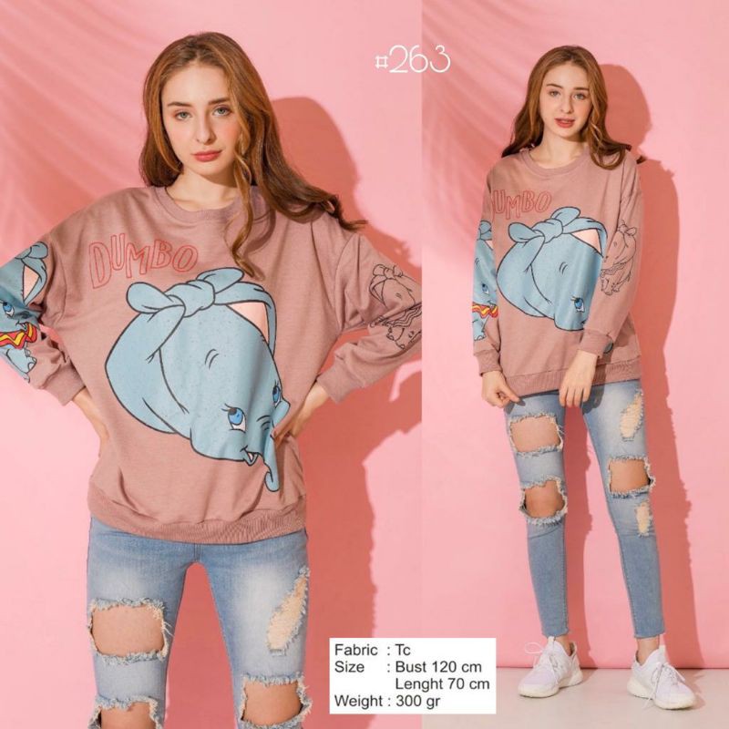 Sweatshirt dumbo disney terbaru real pict