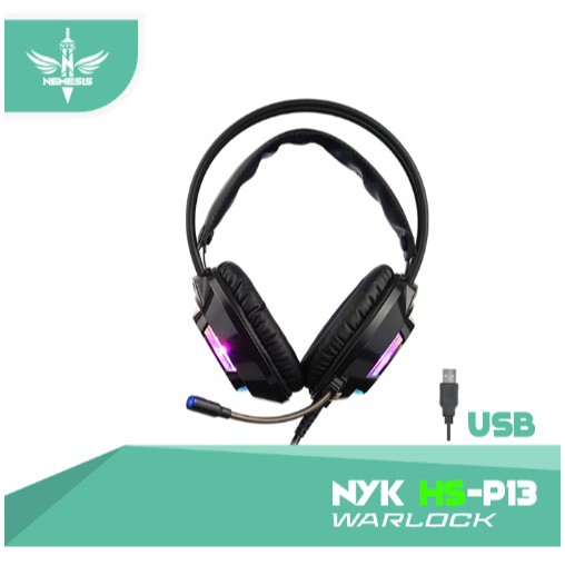 HEADSET GAMING NYK 7.1 RGB P-13 WARLOCK