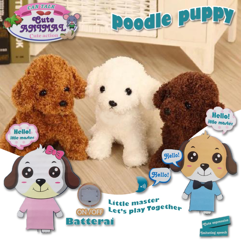 Mainan Boneka Anak Cute Puppy Dog Record Anjing Toys Kid Edukasi Anak Lucu