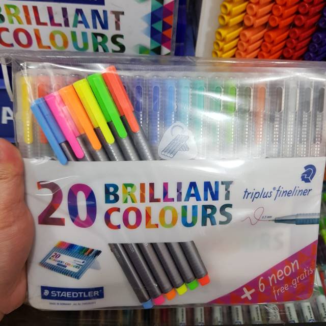 

TURUN HARGA STAEDTLER 1set isi 20warna GRATIS 6 warna NEON