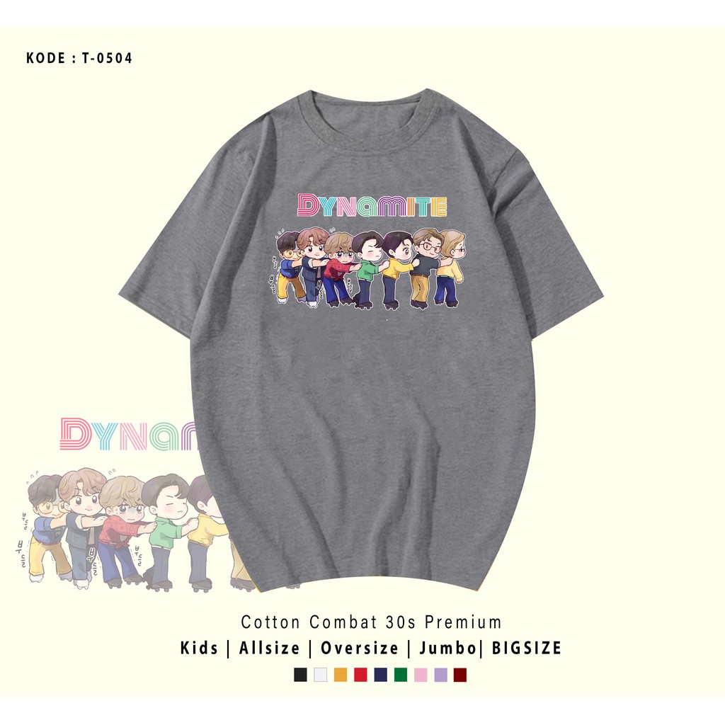 T-SHIRT / KAOS KPOP DYNAMITE ARMY / BAHAN COMBED 30S / 100% REAL PICTURE / KADO UNIK BTS