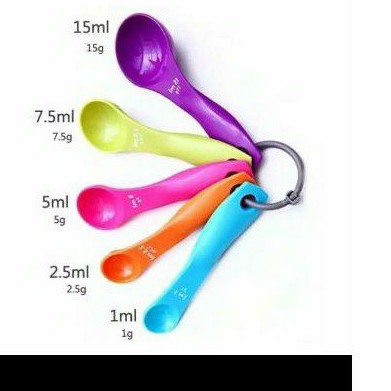 SENDOK TAKAR Set 5in1 Warna - Measuring Spoon Ukur Bumbu - KK