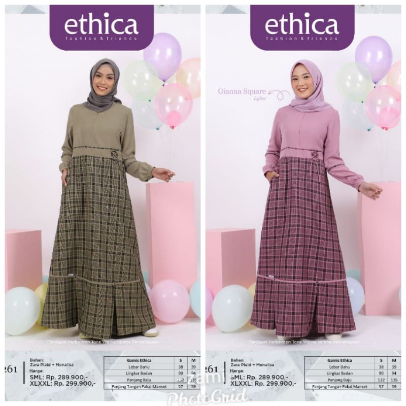 Ethica Ayumi 261 gamis best seller ORIGINAL