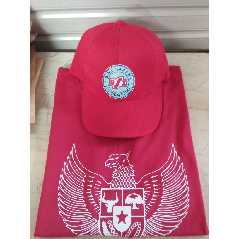 NJSTO1376 KAOS BAJU BSI KAMPUS OSPEK GRATIS TOPI FREE REAL PICTURE