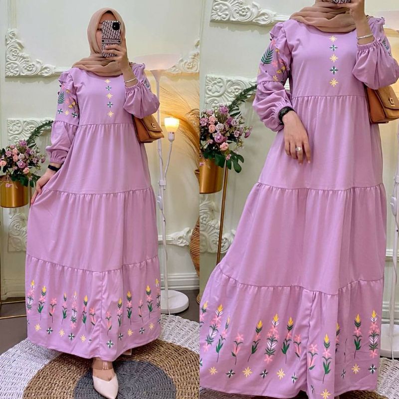 gamis bunga/gamis voxy
