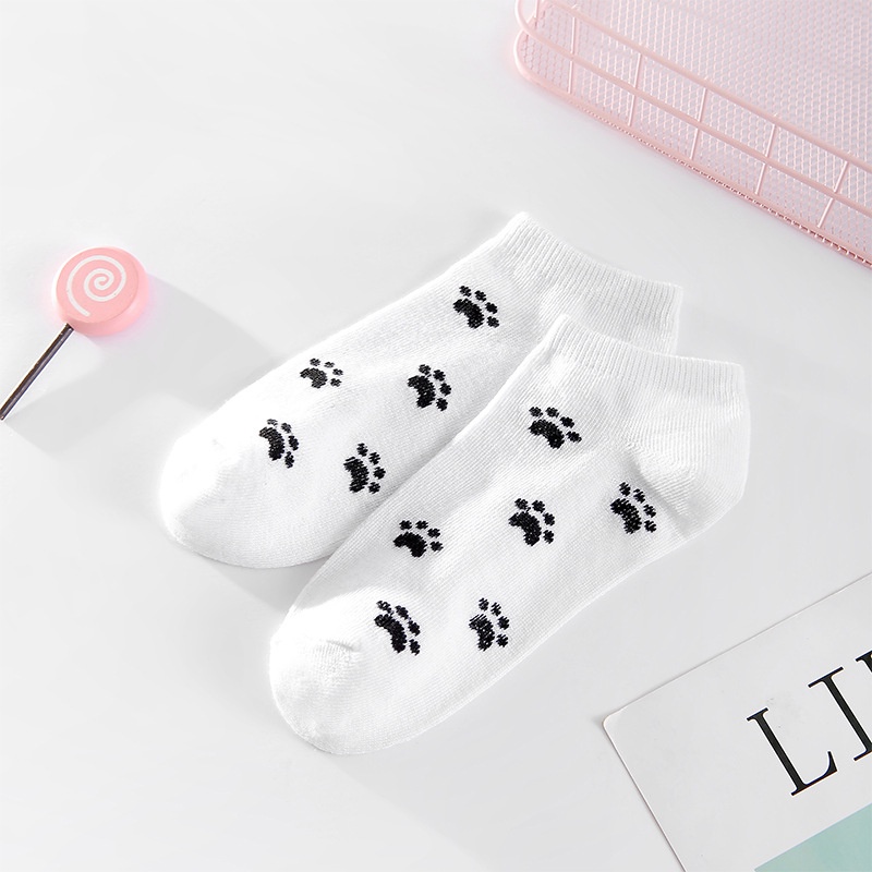 INFY - Kaos Kaki Wanita Motif Kaki Kucing Fashion Korea Women Sock Import Murah KK018