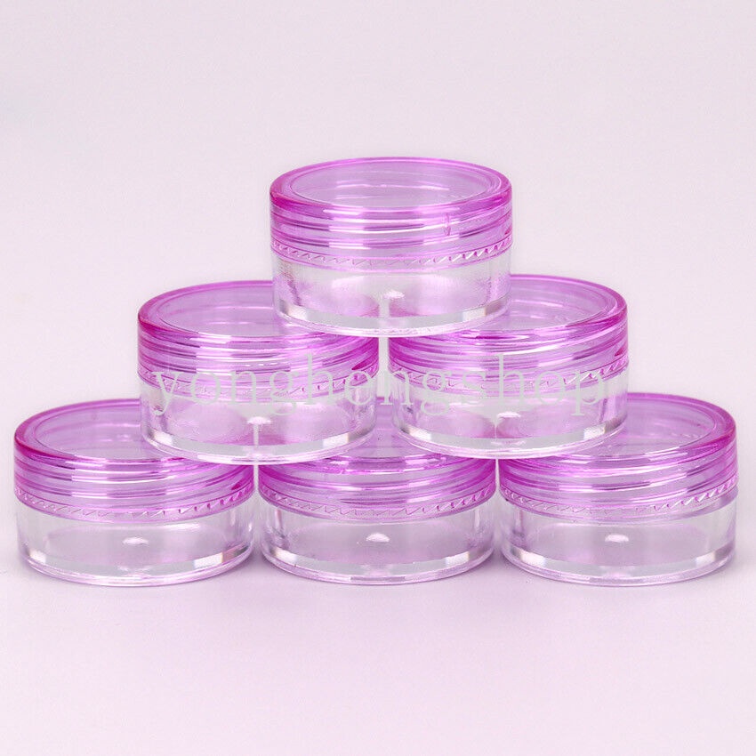 20 Pcs / set Botol Wadah Penyimpanan Krim Wajah Isi Ulang Bentuk Bulat Mini Portabel Untuk Travel