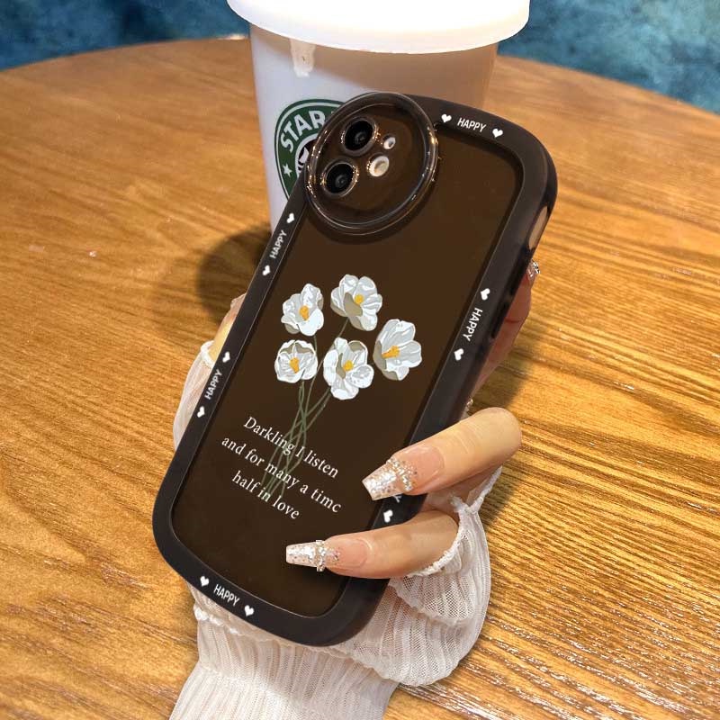 Soft Case TPU Motif Bunga tulip Untuk IPhone 14 14 Pro MAX 11 Pro 11 Pro MAX 12 12 Pro 12 Pro MAX 13 Pro MAX X XR XS MAX 6S 7 8 Plus SE 2020