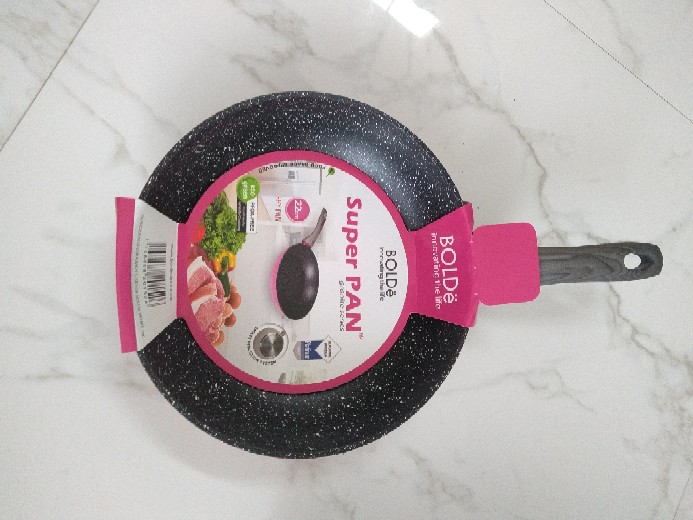 Bolde Fry Pan 22cm Blackpink Superpan Granite Black Pink Induksi 22 Cm Bolde 22cm Fry Psn Bolde