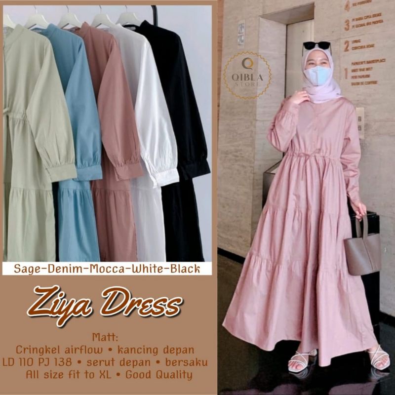 Gamis busui / fashion wanita Ziya Dress by Qibla