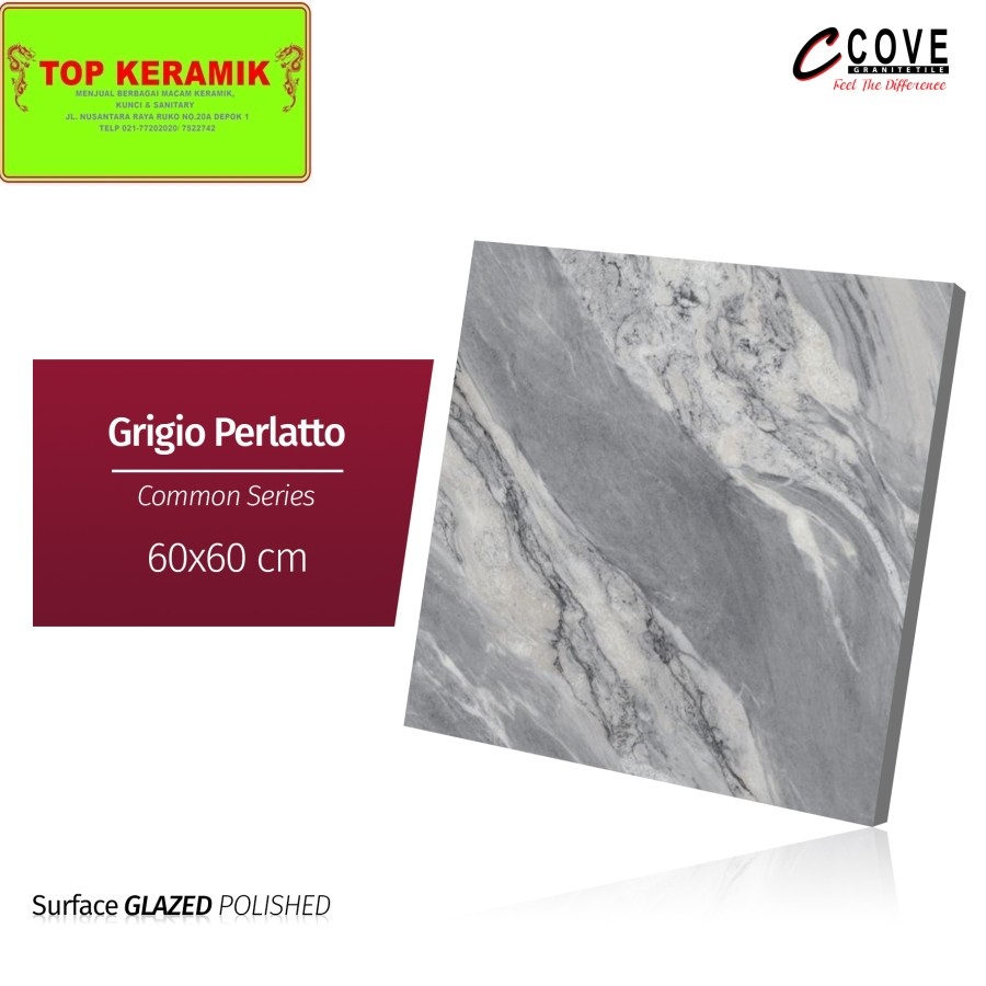 Granite Lantai Cove 60x60 Grigio Perlatto Kw 1