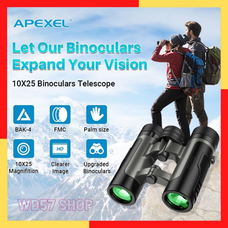 Alat Teropong Binocular Tropong Jarak Jauh HD Vision Lensa Optik Focus Zoom Otomatis Roof Prisma Ola