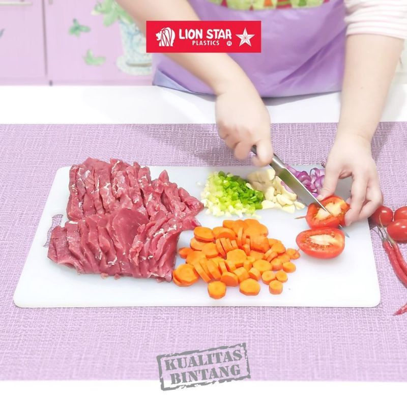 Lion Star Talenan / Chopping Board (S) Plastik kuat putih kecil sedang besar