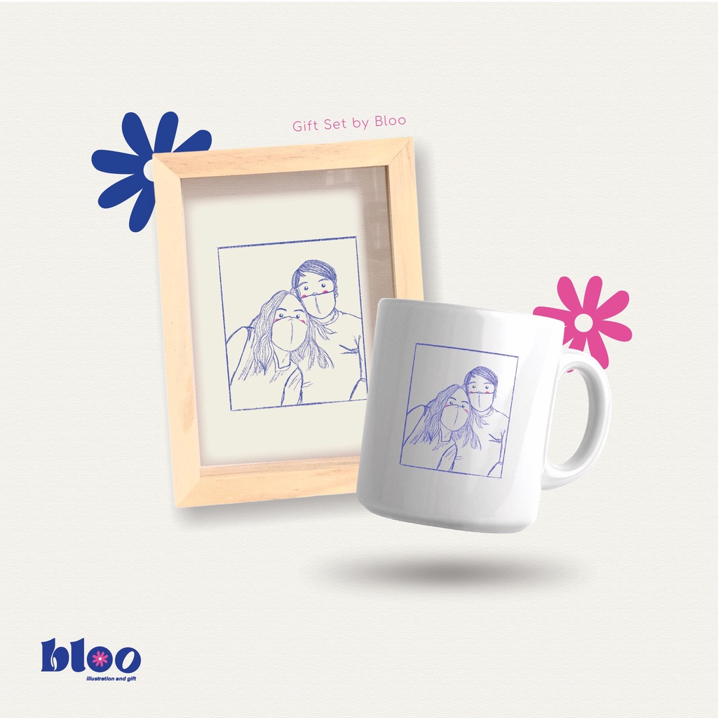 

Gift Set by Bloo | Hampers | Hadiah | Custom Illustration