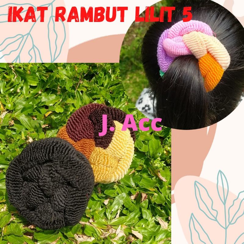 Ikat rambut lilit 5 / Ikat rambut Donat