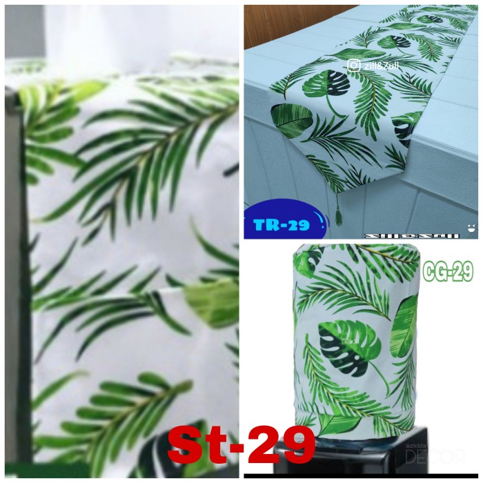 Sarung Galon - 1Set Cover Kulkas Taplak Mejar Sarung Galon