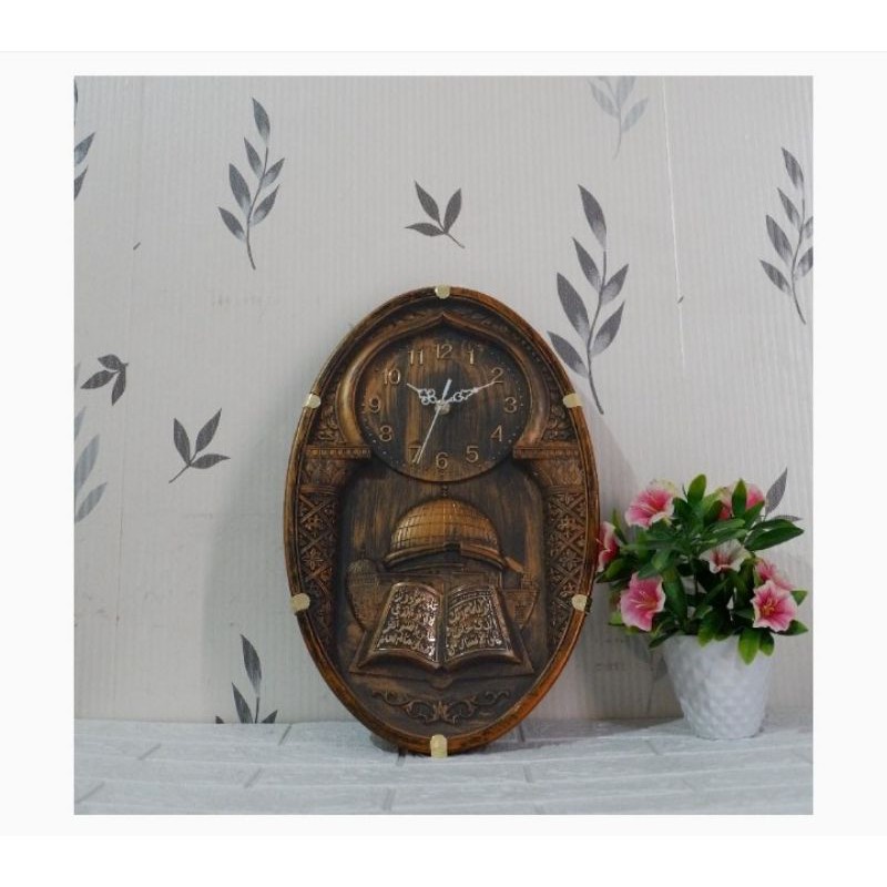 Jam Dinding Kaligrafi Oval 2553