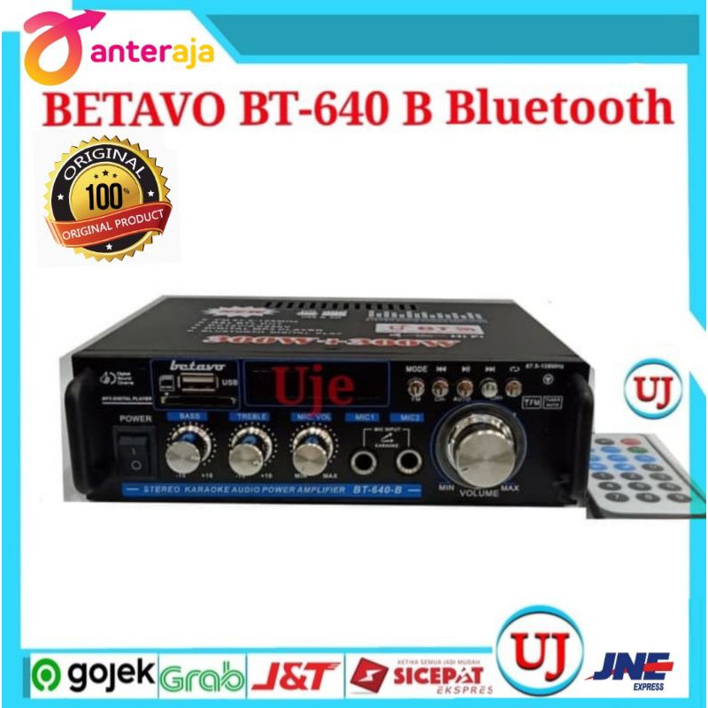 Amplifier Betavo BT 640B Bluetooth USB/SD/FM AC/DC 2 input Ampli Mini 300W