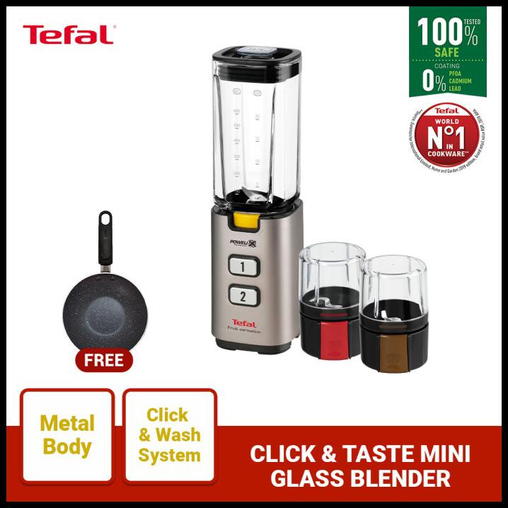Tefal Bl142A42 Click & Taste Mini Glass Blender Blender Bumbu Dapur